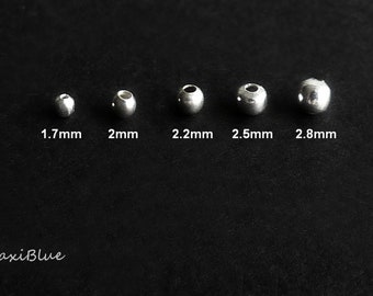 925 Silber Crimpperlen in 1.7-2.8mm,Silber Quetschperlen,kleine Silberperlen,diy Silberschmuck,extra kleine Silberperlen