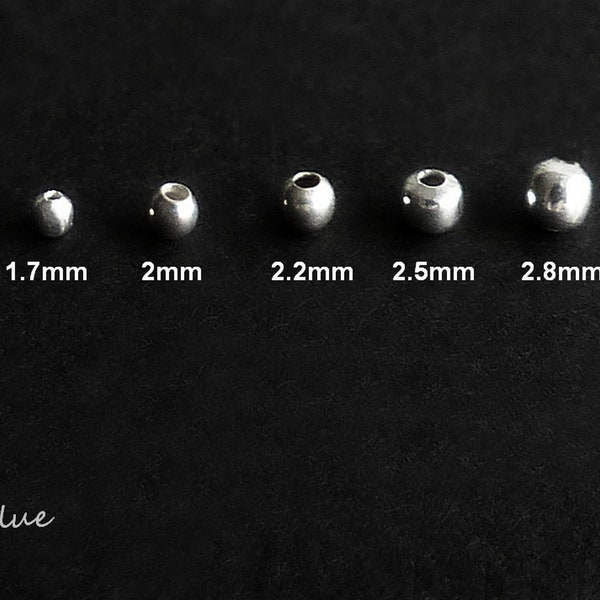 925 Silber Crimpperlen in 1.7-2.8mm,Silber Quetschperlen,kleine Silberperlen,diy Silberschmuck,extra kleine Silberperlen