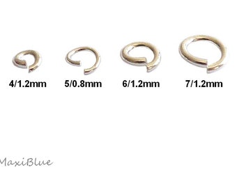 925/Si.Biegeringe 3.5/0.8mm,4/0.7mm,4/0.9mm, 5/0.8mm, 6/1mm,7/0.9 und 7/1.2mm,Biegeringe echt Silber,diy Silberschmuck,Biegeringe silber