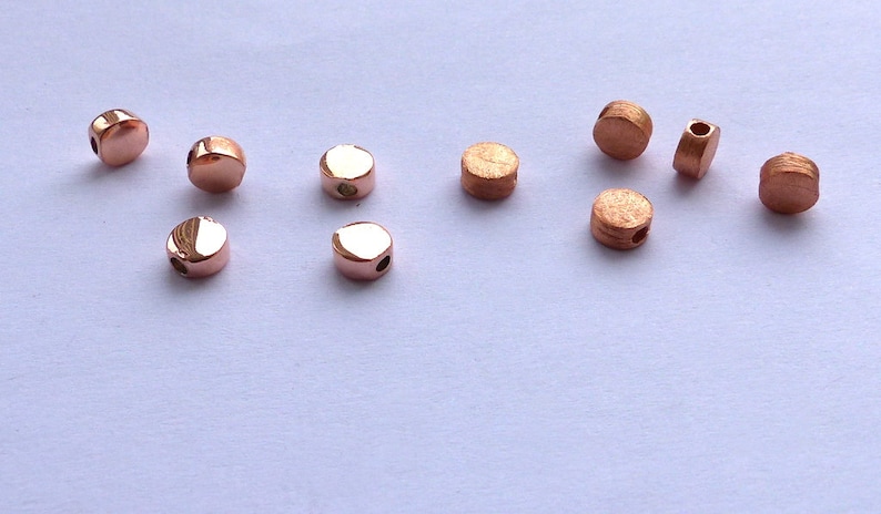 925/Si.Diskperle 6mm,925 Si.vg Rundscheibe Perle ,diy Silberschmuck,Diskperle silber,Diskperle gold,kleine Diskperlen 925 rosegold Bild 8