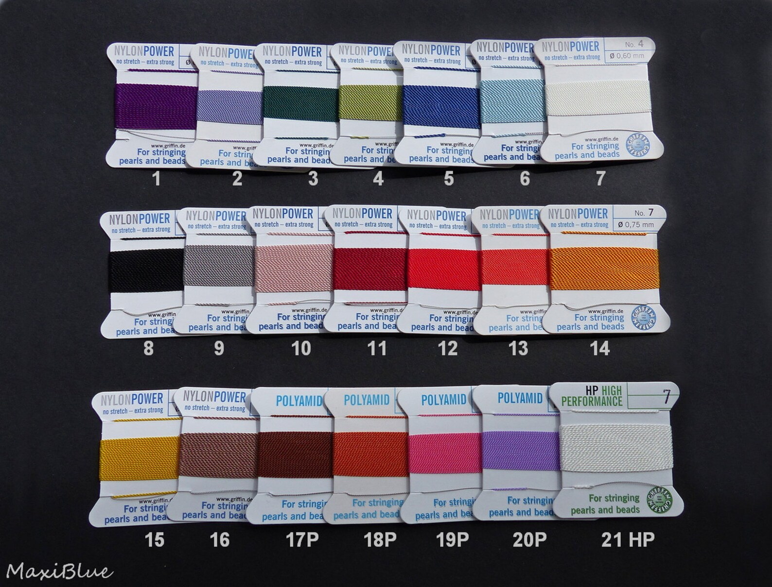 Griffin ® 2m Perlseide 2mm 7mm in 19 verschiedenen Etsy