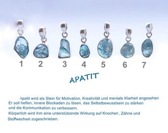 925/Si.set natural gemstone charms, apatite, larimar, tourmaline, pearl opal, rutilated quartz, labradorite, fluorite, power and healing stone pendants