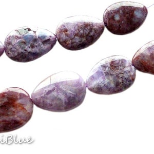 3 Stück Crazy Achat Perlen 2cm,violett-braun Cracy Achat Perlen,Amethyst Perlen tränenförmig,diy Schmuck Bild 1