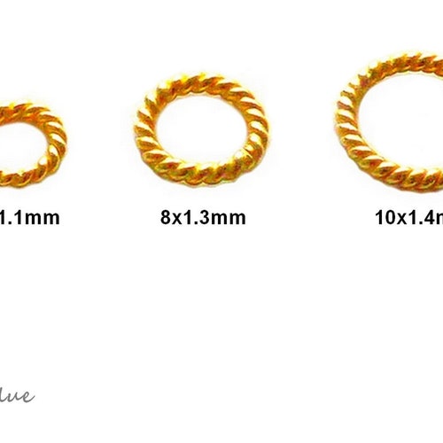 Gold Jump Rings 16K Gold Plated 3mm Round 24 Gauge 0.6 X Etsy