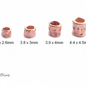 Ab 2 St. 925/ Si.rose vg. Stockperlen,kleine rosegold gemusterte Rohrperlen,kleine rosegold Walzperlen,diy Silberschmuck,rosegold Perlen