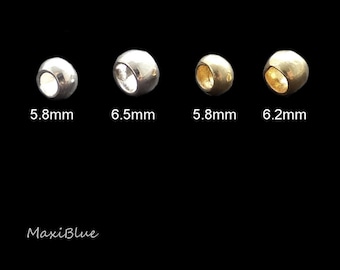 925 Silberperlen 6mm,Kaschierperlen,diy schmuckmaterial,925 Gold Walsen 5mm,Silberwalsen 6mm