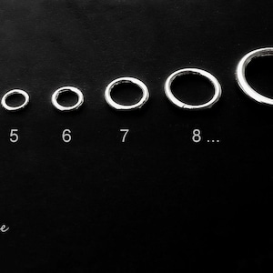 Kółka montażowe 925/Si 4/0,9 mm 5/1 mm 6/1 mm 6/1,2 mm 8/1 mm 8,5/1 mm 10/1,5 mm, 16/2 mm srebrne kółka montażowe, zamknięte oczka Srebro 925, srebrne oczka
