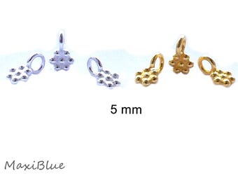 925/Si. Daisy Mini Pendant 5 mm, Daisy Charm 925 Silver Gold Plated, Flower Charm 925 Silver, charm silver, DIY Silver Jewelry