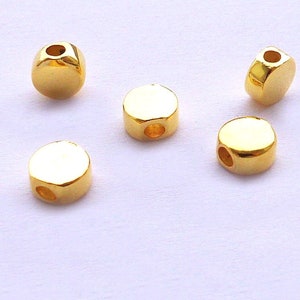 925/Si.Diskperle 6mm,925 Si.vg Rundscheibe Perle ,diy Silberschmuck,Diskperle silber,Diskperle gold,kleine Diskperlen 925 rosegold Gold