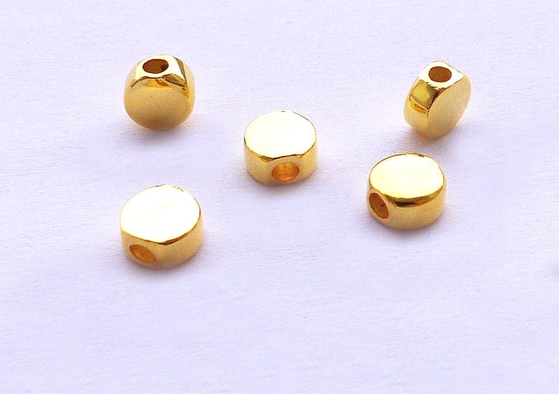 925/Si.Diskperle 6mm,925 Si.vg Rundscheibe Perle ,diy Silberschmuck,Diskperle silber,Diskperle gold,kleine Diskperlen 925 rosegold Gold