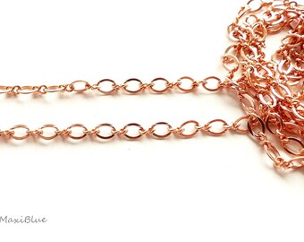 925/-Si.ro.vg Link chain/meter ware 4 mm/10 cm,925 silver rose gold-plated anchor chain,link chain rosegold meterware,diy jewelry