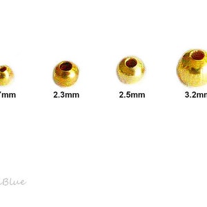 925 zilver verguld Knijpkralen in 1,7-3,2 mm, gouden knijpkralen, kleine vergulde zilveren kralen, diy zilveren sieraden, extra kleine gouden kralen