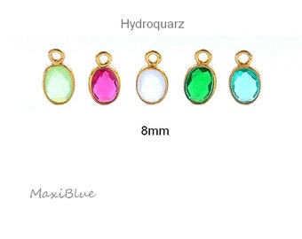 925 silver 2.5 micron 22 carat gold plated set gemstone charms 7.5 mm, diy silver jewelry, small gemstone pendants 925 silver, sold.