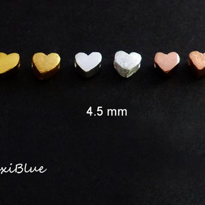 925/Si.Herzperle ca 5mm,925 Si.vg Herzperle ,diy Silberschmuck,Herzperle silber,Herzperle gold,kleine Herzperlen 925 rosegold