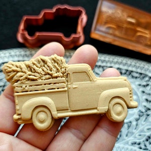 Christmas Farm Truck, sm. Springerle Mold and Cutter, KV2234
