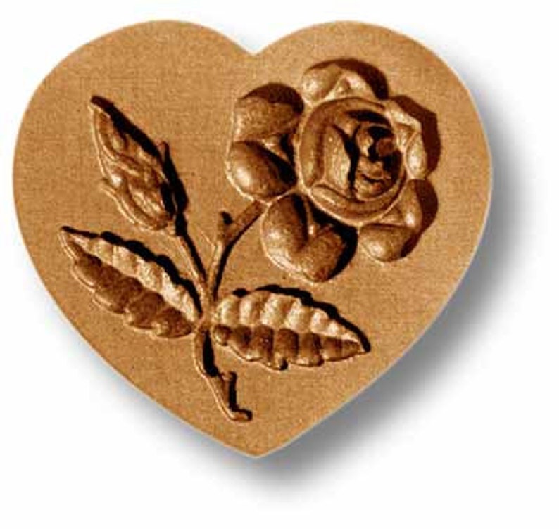 Heart with Rose Springerle Mold 5107