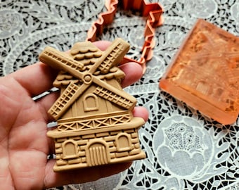 Gingerbread Windmill, Springerle Mold and Cutter, KV2323