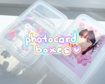 Clear Photocard Storage Box Toploader Box, Polco, Kpop, Photocard Case, Clear storage box