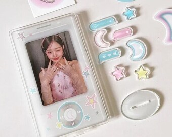 Cute Acrylic Kpop Photocard Holder Display Stand Photo Frame