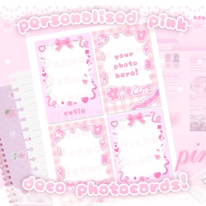 Custom Pink Deco Polco Photocard Gift Kpop Inspired Purikura Coquette