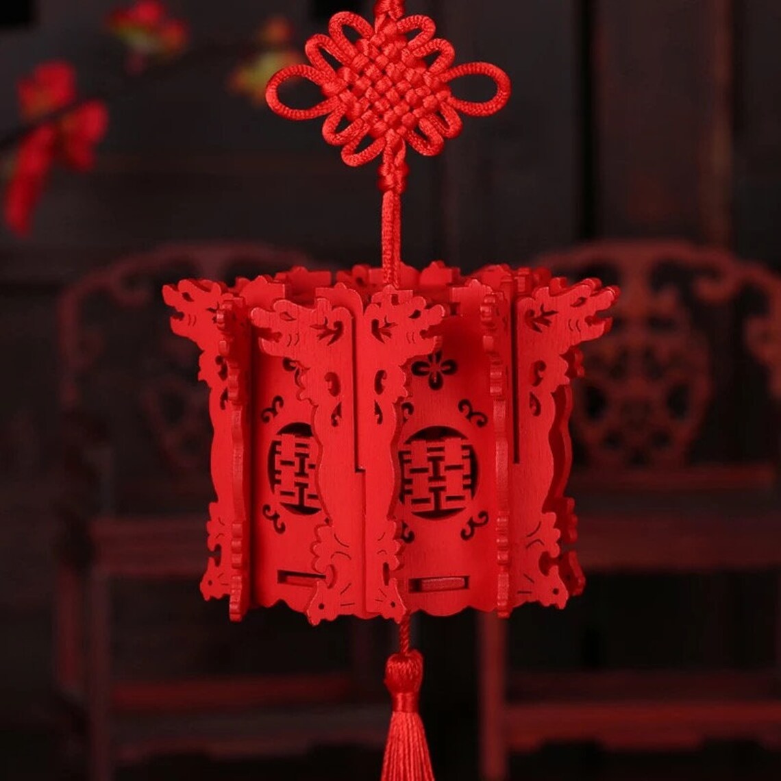 Chinese Wedding Red Lantern Wedding Favors Box DIY Wooden Etsy Hong Kong