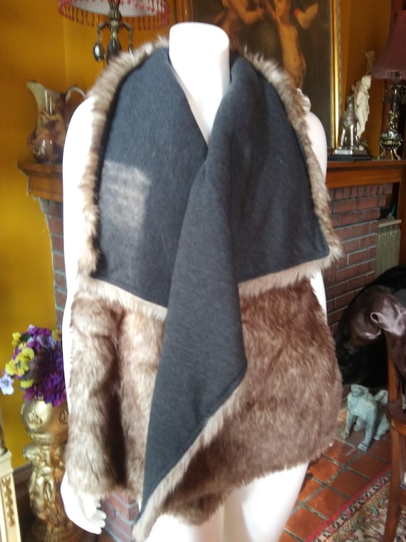 MOSSIMO faux fur reversible vest - image 1