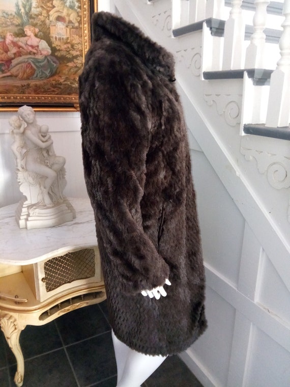 mackintosh new england faux fur coat - image 3