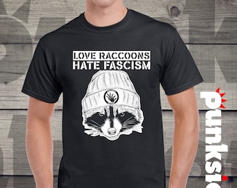 T-Shirt "Love Raccoons - Hate Fascism"