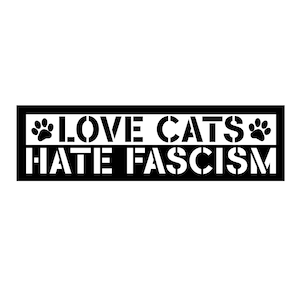 Parche "Amo a los gatos - Odio el fascismo"