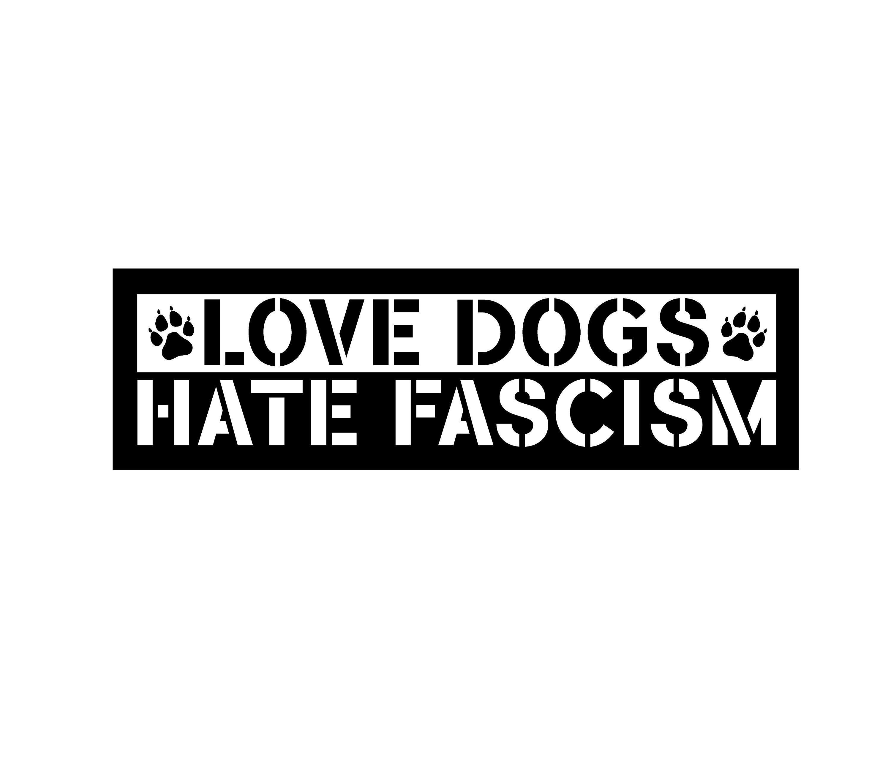 Aufkleber Love Dogs Hate Fascism 25/50/100 Stück Etsy 日本