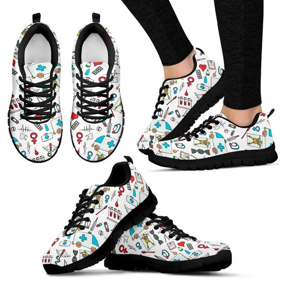 nurse doodle sneakers