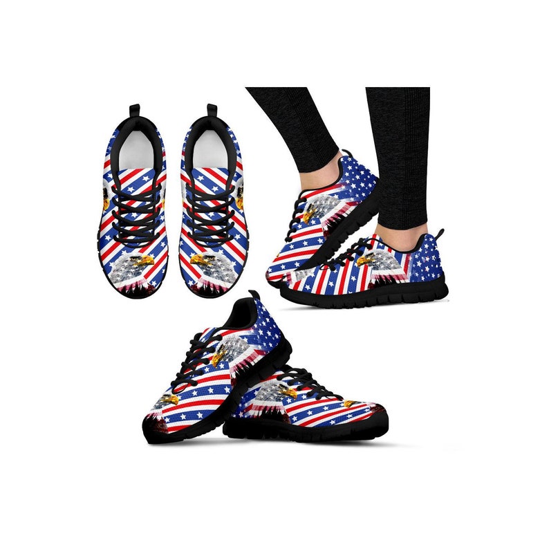 Independence Eagle Sneakers American Flag Shoes Patriotic