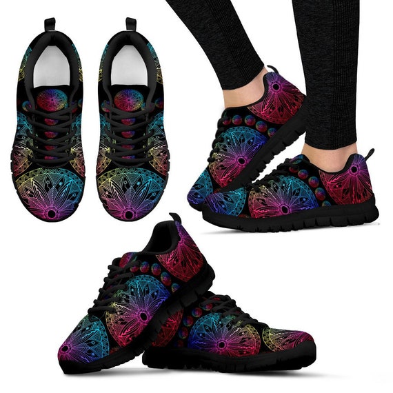 multi colored shoes