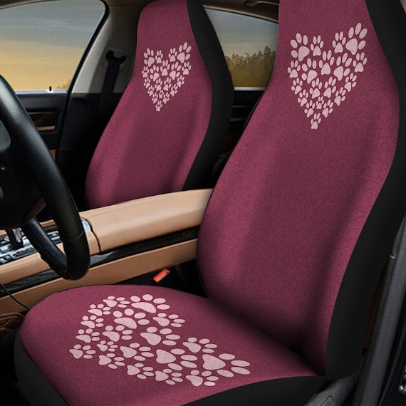 paw print front car seat covers