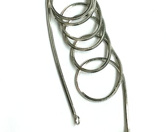 Necklace Snake Chain Solid Sterling Silver 925 Length 18 Lobster Clasp Thickness 1.5 MM Item Code CJ 106 Inches