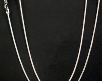 Necklace Snake Chain Solid Sterling Silver 925 Length 18 Lobster Clasp Thickness 1.5 MM Item Code CJ 106 Inches