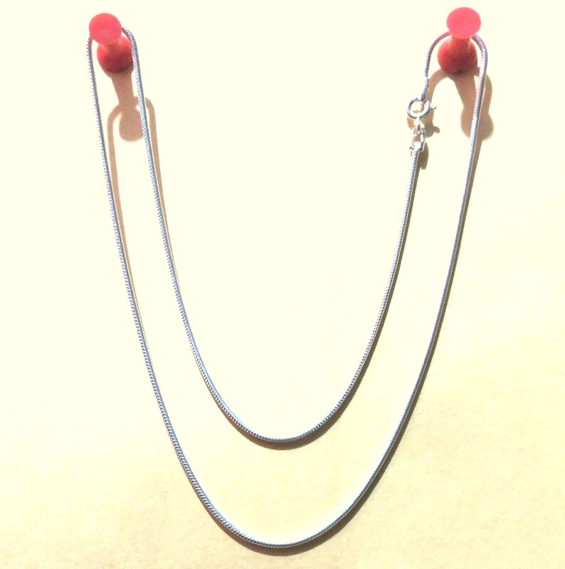 Necklace Snake Chain Solid Sterling Silver 925 Length 18 Lobster Clasp Thickness 1.5 MM Item Code CJ 106 Inches