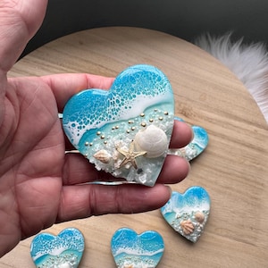 Ocean Themed Magnet, Seashell Magnet, Refrigerator Magnet, Star Magnet, Round Magnet, Choose Your Magnet, Beach Theme, Functional Resin Art image 9