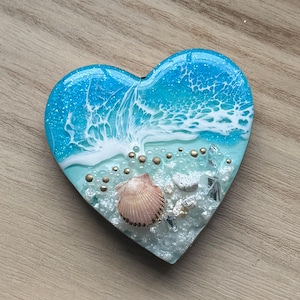Ocean Themed Magnet, Seashell Magnet, Refrigerator Magnet, Star Magnet, Round Magnet, Choose Your Magnet, Beach Theme, Functional Resin Art image 8