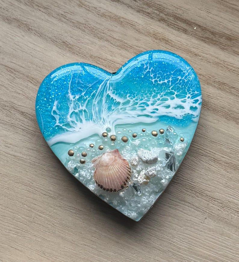 Ocean Themed Magnet, Seashell Magnet, Refrigerator Magnet, Star Magnet, Round Magnet, Choose Your Magnet, Beach Theme, Functional Resin Art image 8