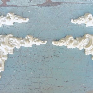 Ornate Arched Rose Corners FURNITURE APPLIQUES - Item 20-0708
