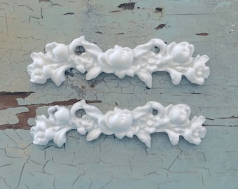 Elegant Roses Floral Swags Fueniture  Appliqués Onlays Mouldings - 07-0708