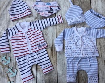 Baby Set Gr. 44/50 JACKE & HOSE ,Mütze, Halstuch