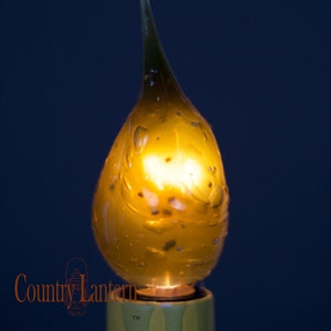 5 Watt Nightlight C7 Bulb - "Rustic Olive" Handmade