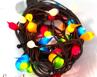 Teeny Incandescent String Light 100 Count Old Time Christmas Handmade
