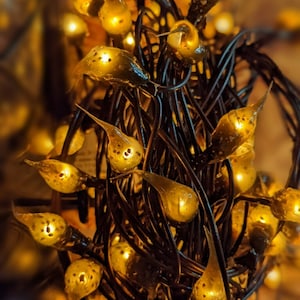 Teeny Incandescent String Light 20 Count Rustic Olive Handmade
