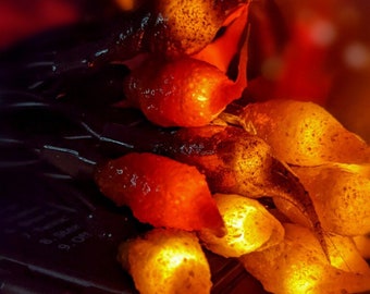 Battery Operated LED String Light 20 Count Fall Leaves Handmade