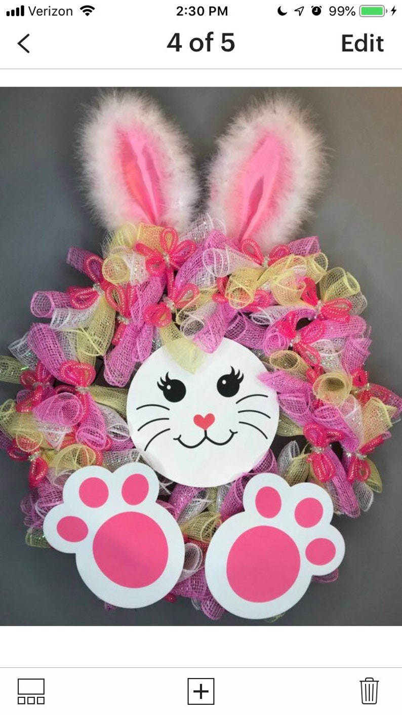 Easter bunny Wreath