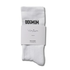 Favorite Paw DOGMOM Socks White