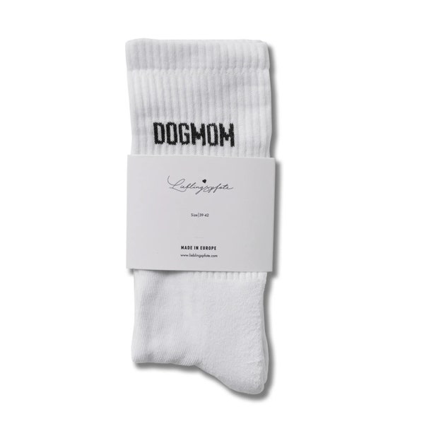 Lieblingspfote DOGMOM Socken Weiss